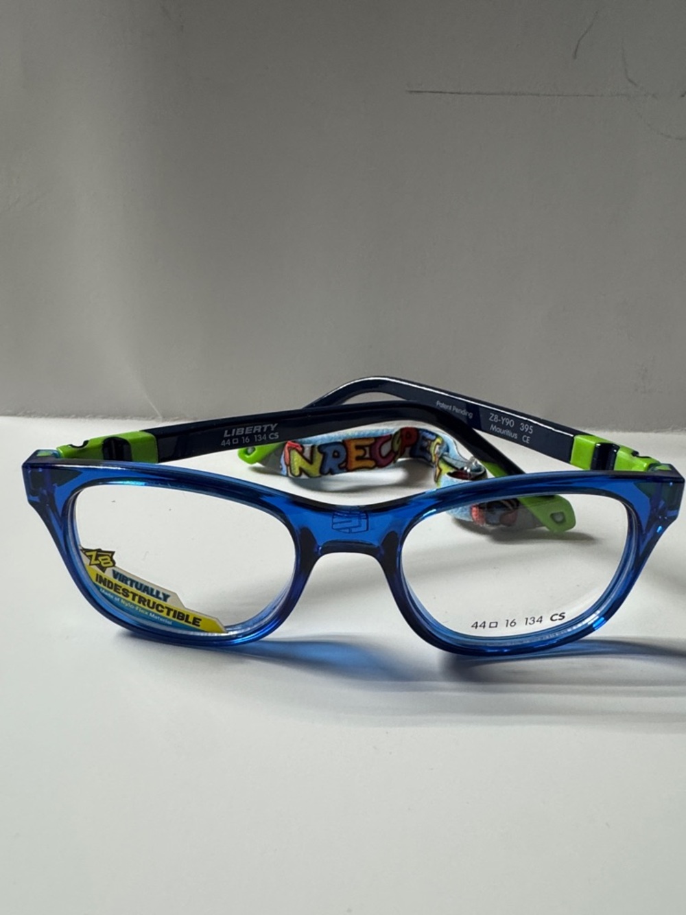 liberty Kids Blue Frames with Lime Green Accents Eyewear